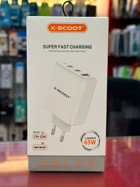 شاحن X-Scoot CH-234 Wall Charger 65W بالعلبة