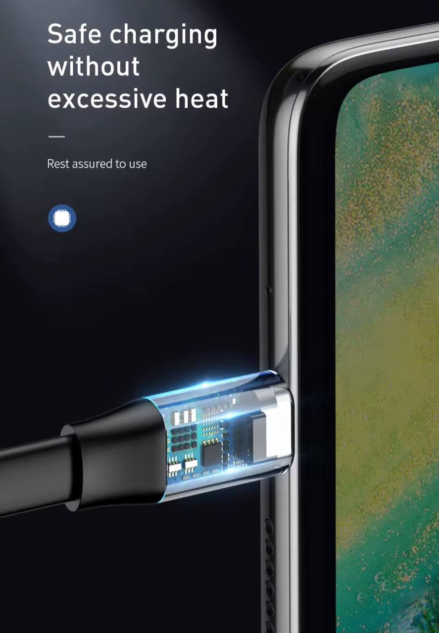مخطط توضيحي للشريحة الذكية والتحكم في درجة الحرارة في كيبل USB TO MICRO USB 60W 2M