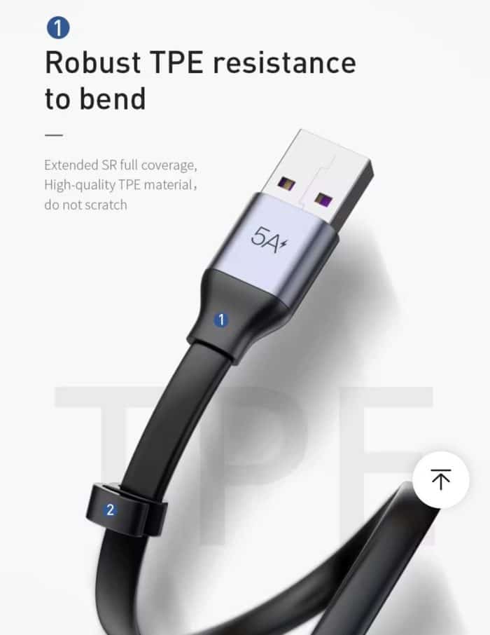 60w 6A Super vooc Terboo cable USB TO MICRO USB 60W 2M