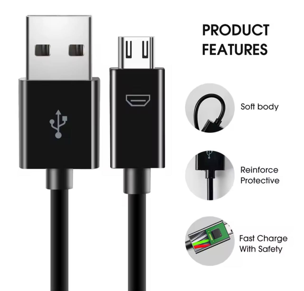 تفاصيل ميزات كابل USB TO MICRO USB 1M