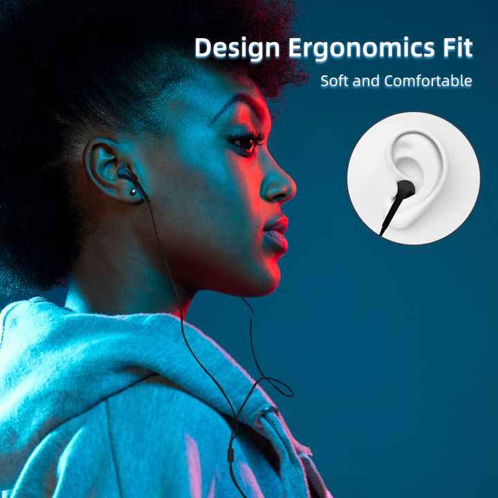 تصميم مريح لسماعة EARPHONE hands free HeadPhone عضم