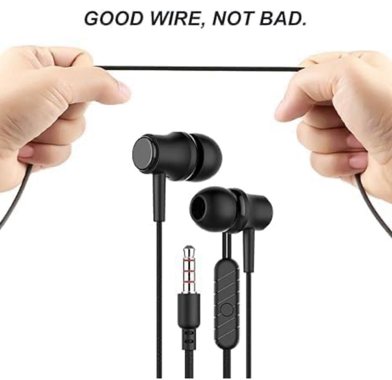متانة كابل سماعة EARPHONE hands free HeadPhone جلد