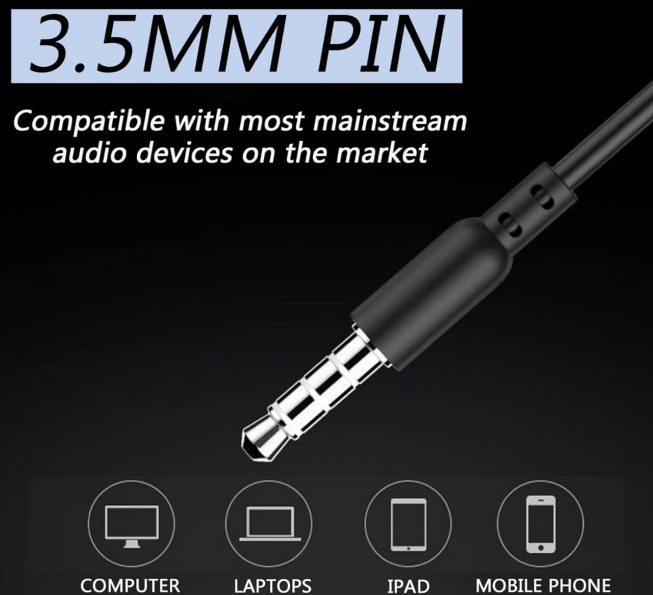 توافق منفذ 3.5MM لسماعة EARPHONE hands free HeadPhone جلد