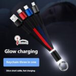 18W 3A Mini 3X1 Charger Cables TYPE C + MICRO USB + Lightning
